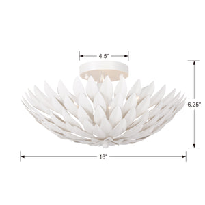 Laurel 16'' Four Light Semi Flush Mount, Matte White - Alternate Product Image 3.jpg
