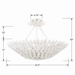 Laurel 24.5'' Six Light Semi Flush Mount, Matte White - Alternate Product Image 1.jpg
