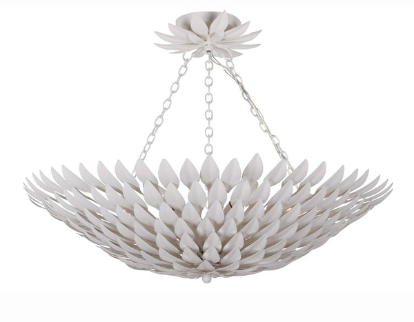 Laurel 24.5'' Six Light Semi Flush Mount, Matte White - Main Product Image.jpg
