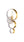 Lana 7'' One Light Wall Sconce, Matte White / Antique Gold - Main Product Image.jpg