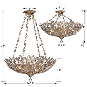 Jewel 24.25'' Five Light Chandelier, Distressed Gold Alt 5.jpg