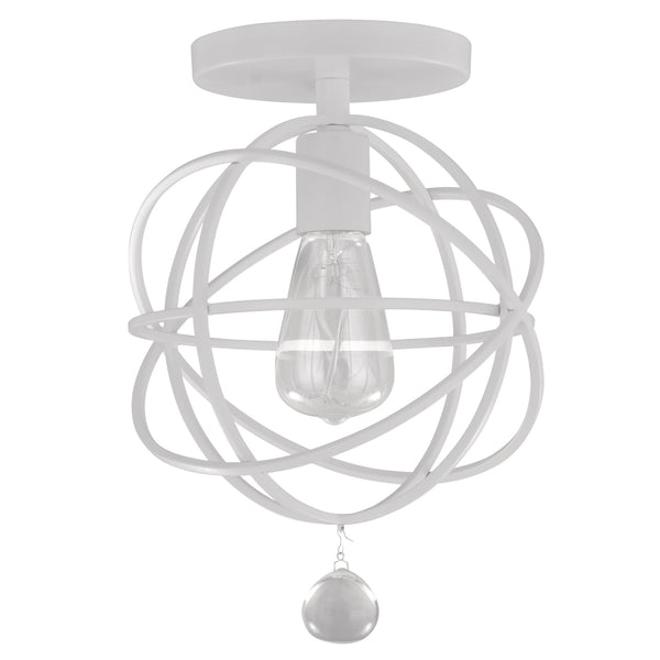 Soleil 9'' One Light Semi Flush Mount, White - Alternate Product Image 1.jpg