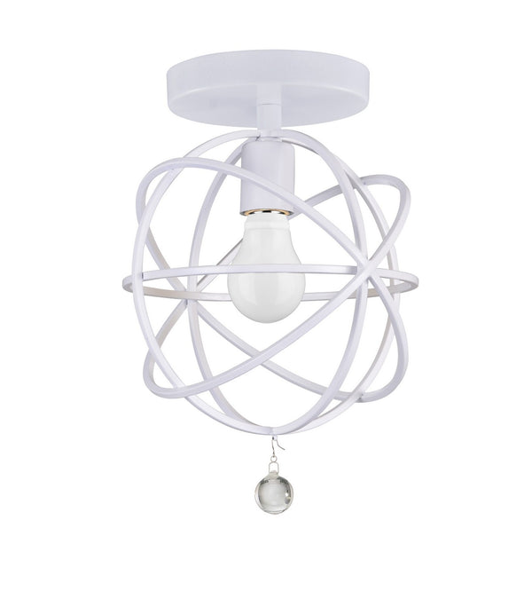 Soleil 9'' One Light Semi Flush Mount, White - Main Product Image.jpg