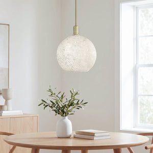 Albea 12" One Light Mini Pendant, Antique Brass