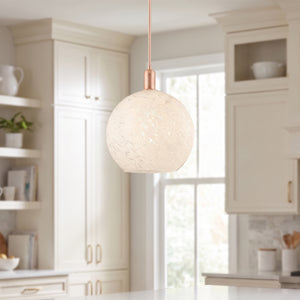 Albea 12" One Light Mini Pendant, Antique Copper