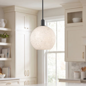 Albea 12" One Light Mini Pendant, Matte Black