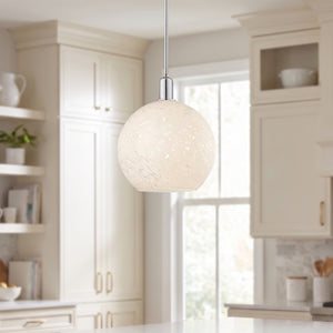 Albea 12" One Light Mini Pendant, Polished Chrome
