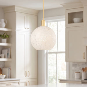 Albea 12" One Light Mini Pendant, Satin Gold