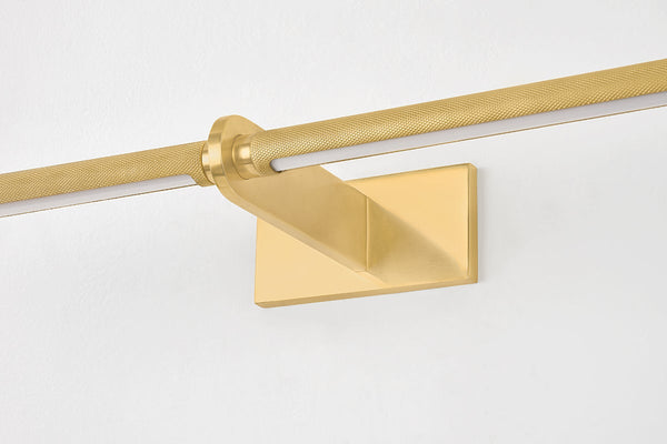 Seran 24" Two Lights Picture Light, Aged Brass