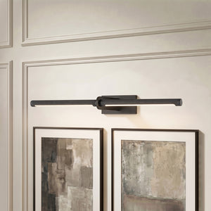 Seran 24" Two Lights Picture Light, Distressed Bronze