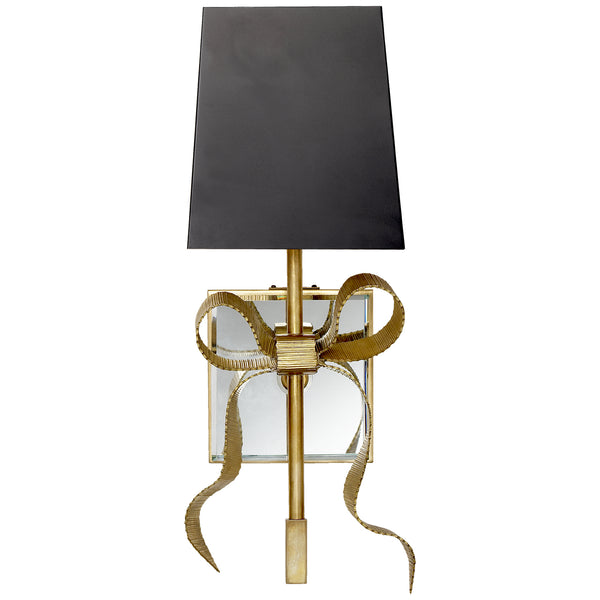 Ellery Gros-Grain Bow 5" One Light Wall Sconce, Soft Brass