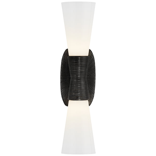 Utopia 4.5" Two Light Bath Sconce, Aged Iron