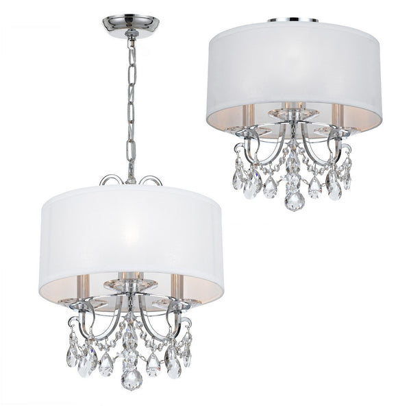 Ophelia 14'' Three Light Mini Chandelier, Chrome Clear Hand Cut Crystal - Alternate Product Image 2.jpg
