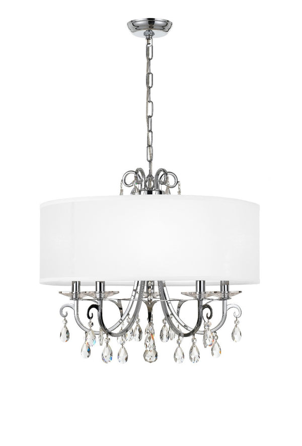 Ophelia 24'' Five Light Chandelier, Chrome Clear Hand Cut Crystal - Main Product Image.jpg