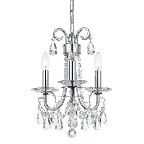 Ophelia 13'' Three Light Mini Chandelier, Chrome Clear Hand Cut Crystal - Main Product Image.jpg