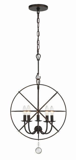 Soleil 17'' Five Light Mini Chandelier, English Bronze - Alternate Product Image 3.jpg