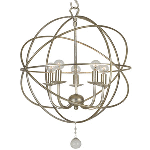 Soleil 17'' Five Light Mini Chandelier, Antique Silver - Alternate Product Image 1.jpg