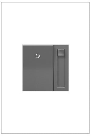adorne® ADPD4FBL3P2M4 0-10V Paddle Dimmer, Magnesium, with Microban®