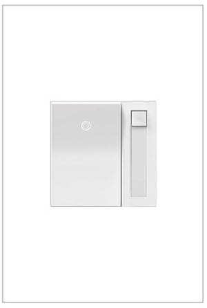 adorne® ADPD4FBL3P2W4 0-10V Paddle Dimmer, White, with Microban®