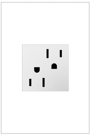 adorne® ARTR152W4 15A Dual Tamper-Resistant Outlet, White