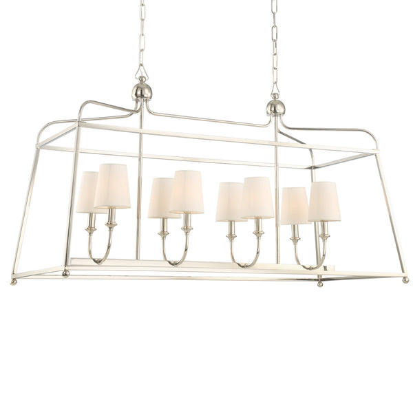 Sylvain 18'' Eight Light Chandelier, Polished Nickel - Main Product Image.jpg