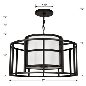 Hulcroft 25'' Five Light Chandelier, Matte Black - Alternate Product Image 3.jpg