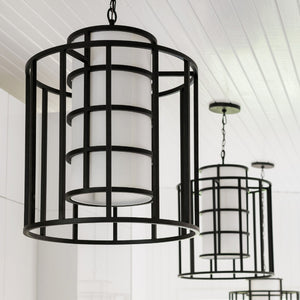 Hulcroft 21'' Six Light Chandelier, Matte Black Alt 4.jpg
