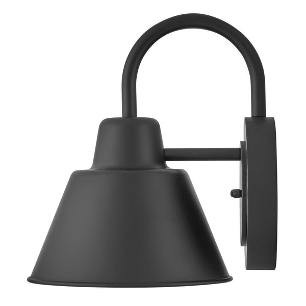 Yaton 8" One Light Small Gooseneck Barn Light, Black