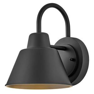 Yaton 8" One Light Small Gooseneck Barn Light, Black
