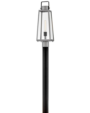 Xara 7" One Light Large Post Mount Lantern, Antique Brushed Aluminum