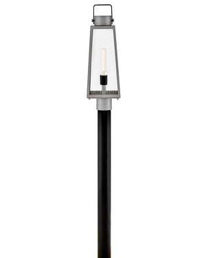 Xara 7" One Light Large Post Mount Lantern, Antique Brushed Aluminum
