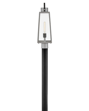 Xara 7" One Light Large Post Mount Lantern, Antique Brushed Aluminum