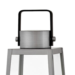 Xara 7" One Light Large Post Mount Lantern, Antique Brushed Aluminum
