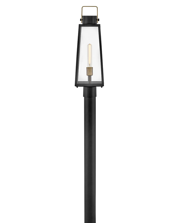 Xara 7" One Light Large Post Mount Lantern, Black