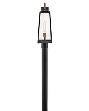 Xara 7" One Light Large Post Mount Lantern, Black