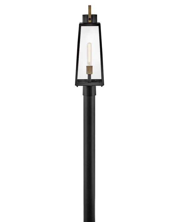 Xara 7" One Light Large Post Mount Lantern, Black