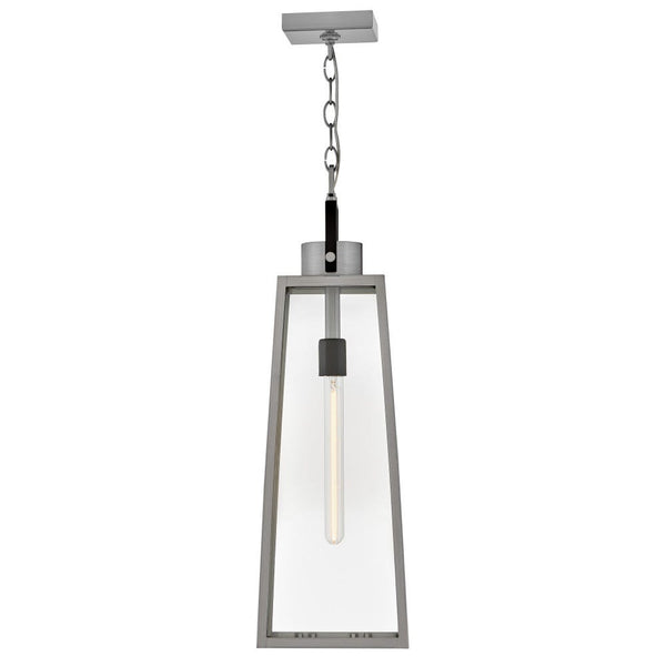 Xara 8" One Light Large Hanging Lantern, Antique Brushed Aluminum