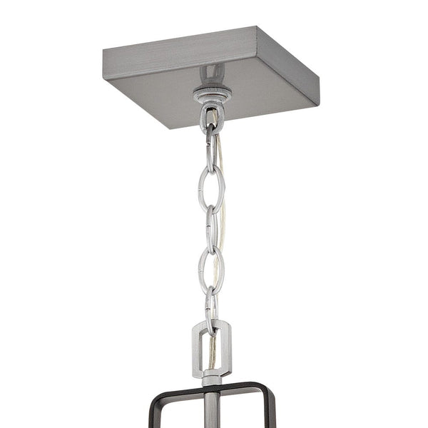 Xara 8" One Light Large Hanging Lantern, Antique Brushed Aluminum