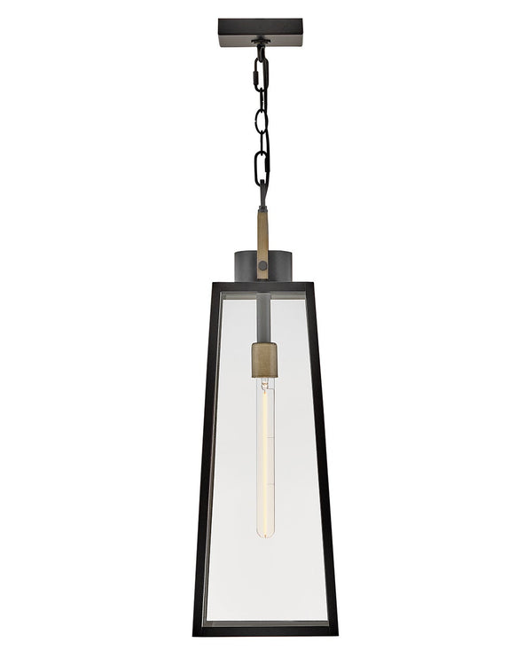 Xara 8" One Light Large Hanging Lantern, Black