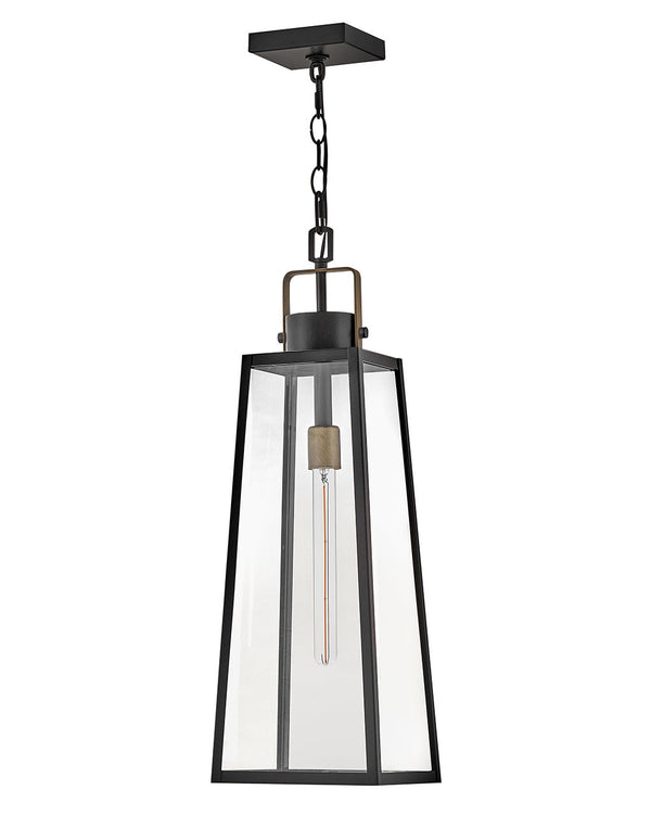 Xara 8" One Light Large Hanging Lantern, Black