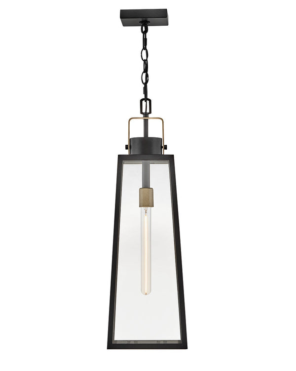 Xara 8" One Light Large Hanging Lantern, Black
