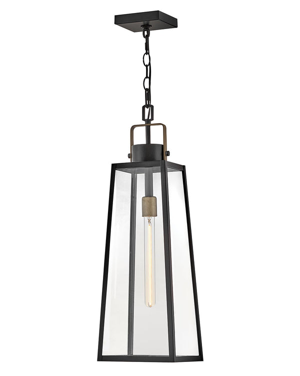 Xara 8" One Light Large Hanging Lantern, Black