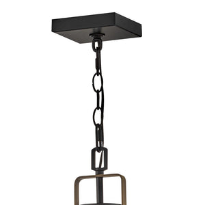 Xara 8" One Light Large Hanging Lantern, Black
