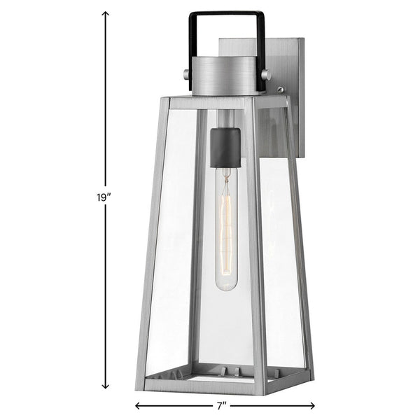 Xara 15" One Light Medium Wall Mount Lantern, Antique Brushed Aluminum