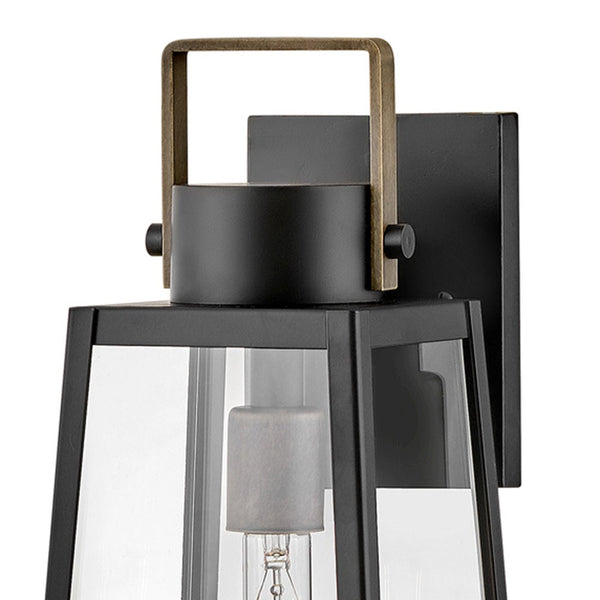 Xara 15" One Light Medium Wall Mount Lantern, Black