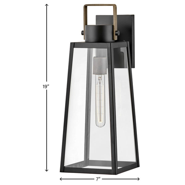 Xara 15" One Light Medium Wall Mount Lantern, Black