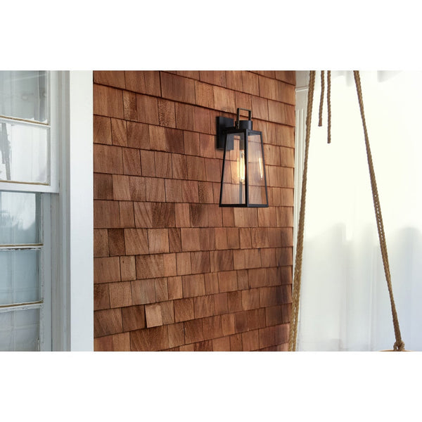 Xara 15" One Light Medium Wall Mount Lantern, Black