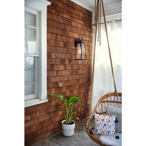 Xara 15" One Light Medium Wall Mount Lantern, Black