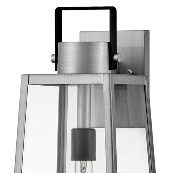 Xara 8" One Light Large Wall Mount Lantern, Antique Brushed Aluminum