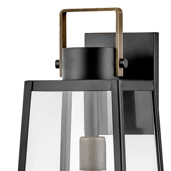 Xara 8" One Light Large Wall Mount Lantern, Black